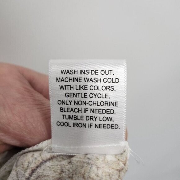 French Bazaar Womens Wearable Art Tunic Top Large Tree Print Embellished Casual - Picture 8 of 9